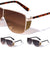 Bridgeless Side Glitter Shield Fashion Wholesale Sunglasses