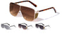 Bridgeless Side Glitter Shield Fashion Wholesale Sunglasses