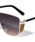 Bridgeless Side Glitter Shield Fashion Wholesale Sunglasses