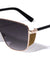 Bridgeless Side Glitter Shield Fashion Wholesale Sunglasses
