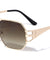 Flat Top Angular Aviators Wholesale Sunglasses