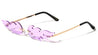 Fire Flame Rimless Color Lens Wholesale Sunglasses