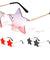 Rimless Star Color Lens Wholesale Sunglasses