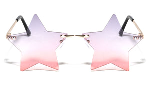 Rimless Star Color Lens Wholesale Sunglasses