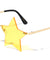Rimless Star Color Lens Wholesale Sunglasses