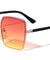 Rhinestone Hinge Rimless Oversized Butterfly Wholesale Sunglasses