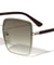 Rhinestone Hinge Rimless Oversized Butterfly Wholesale Sunglasses