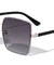 Rhinestone Hinge Rimless Oversized Butterfly Wholesale Sunglasses