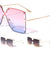 Oversized Rimless Butterfly Fashion Wholesale Sunglasses