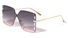 Oversized Rimless Butterfly Fashion Wholesale Sunglasses