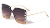 Oversized Rimless Butterfly Fashion Wholesale Sunglasses