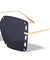 Oversized Rimless Butterfly Fashion Wholesale Sunglasses