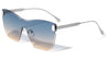 Oversized Rimless Beveled Butterfly Wholesale Sunglasses