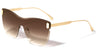 Oversized Rimless Beveled Butterfly Wholesale Sunglasses