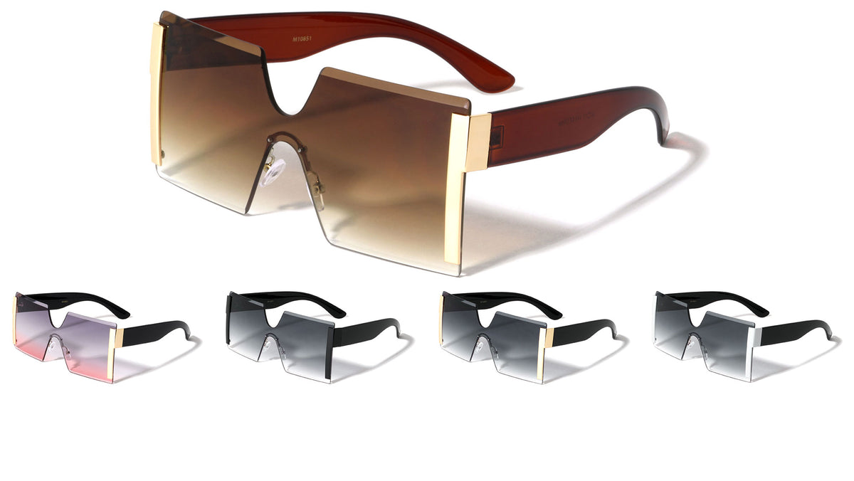 Rimless Squared Butterfly Wholesale Sunglasses