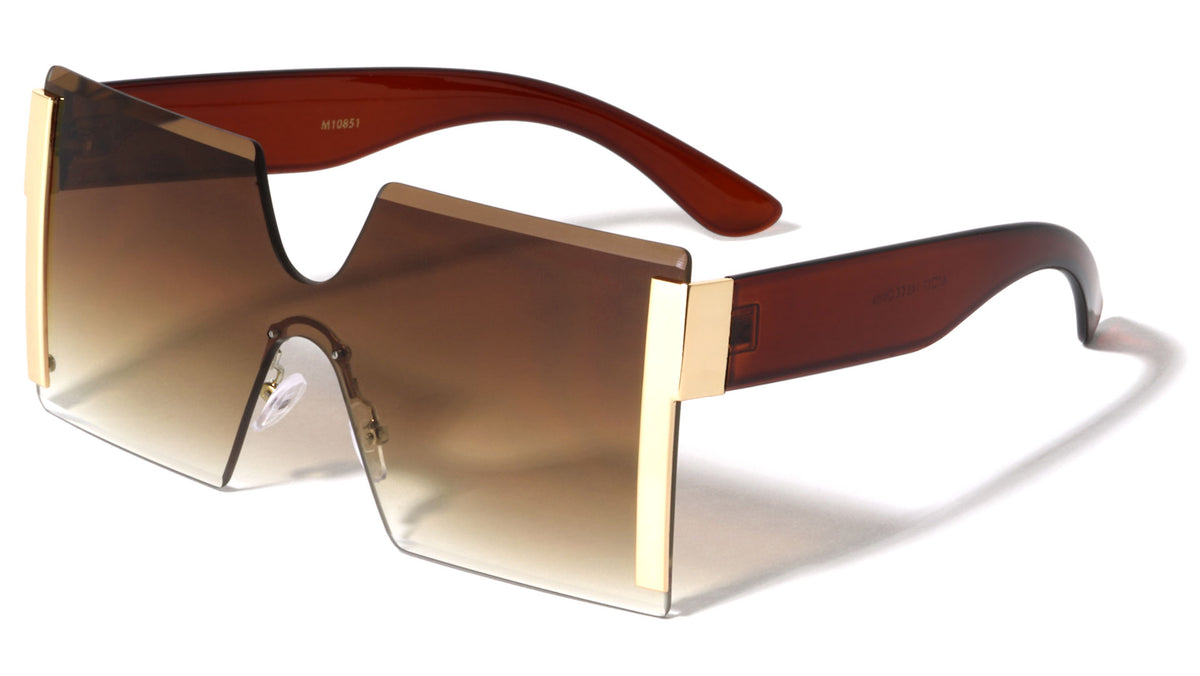 Rimless Squared Butterfly Wholesale Sunglasses
