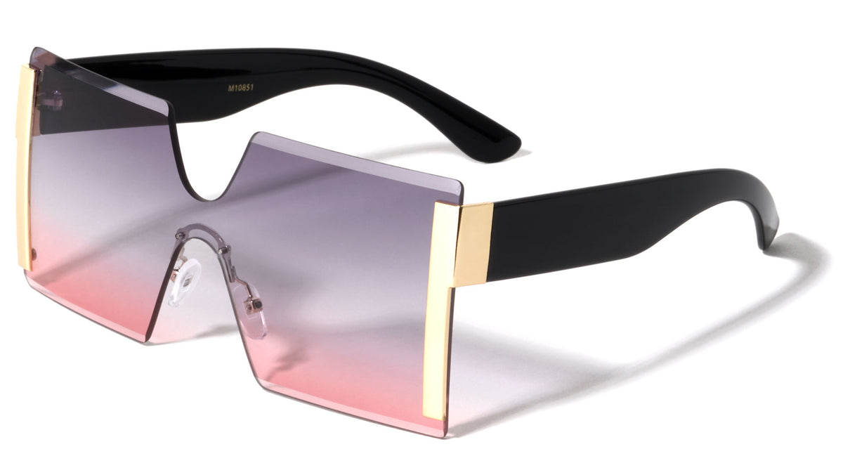 Rimless Squared Butterfly Wholesale Sunglasses