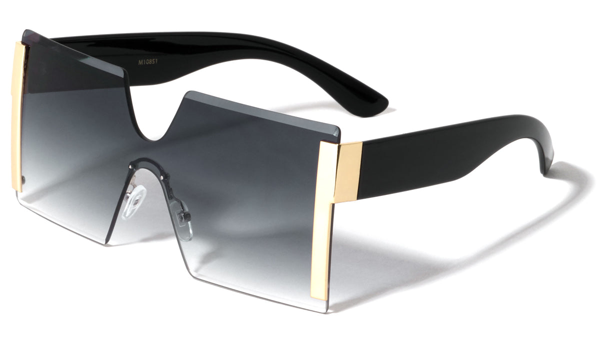 Rimless Squared Butterfly Wholesale Sunglasses
