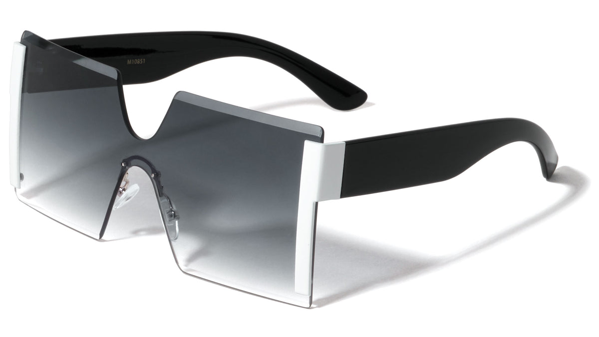 Rimless Squared Butterfly Wholesale Sunglasses