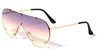 Oversized Rimless Shield Outline Frame Wholesale Sunglasses