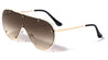 Oversized Rimless Shield Outline Frame Wholesale Sunglasses