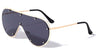 Oversized Rimless Shield Outline Frame Wholesale Sunglasses