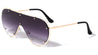 Oversized Rimless Shield Outline Frame Wholesale Sunglasses