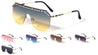 Rimless Shield Flat Top Wholesale Sunglasses