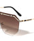 Rimless Shield Flat Top Wholesale Sunglasses