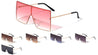 Oversized Rimless Squared Shield Rectangle Wholesale Sunglasses