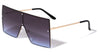 Oversized Rimless Squared Shield Rectangle Wholesale Sunglasses