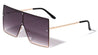 Oversized Rimless Squared Shield Rectangle Wholesale Sunglasses