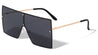 Oversized Rimless Squared Shield Rectangle Wholesale Sunglasses