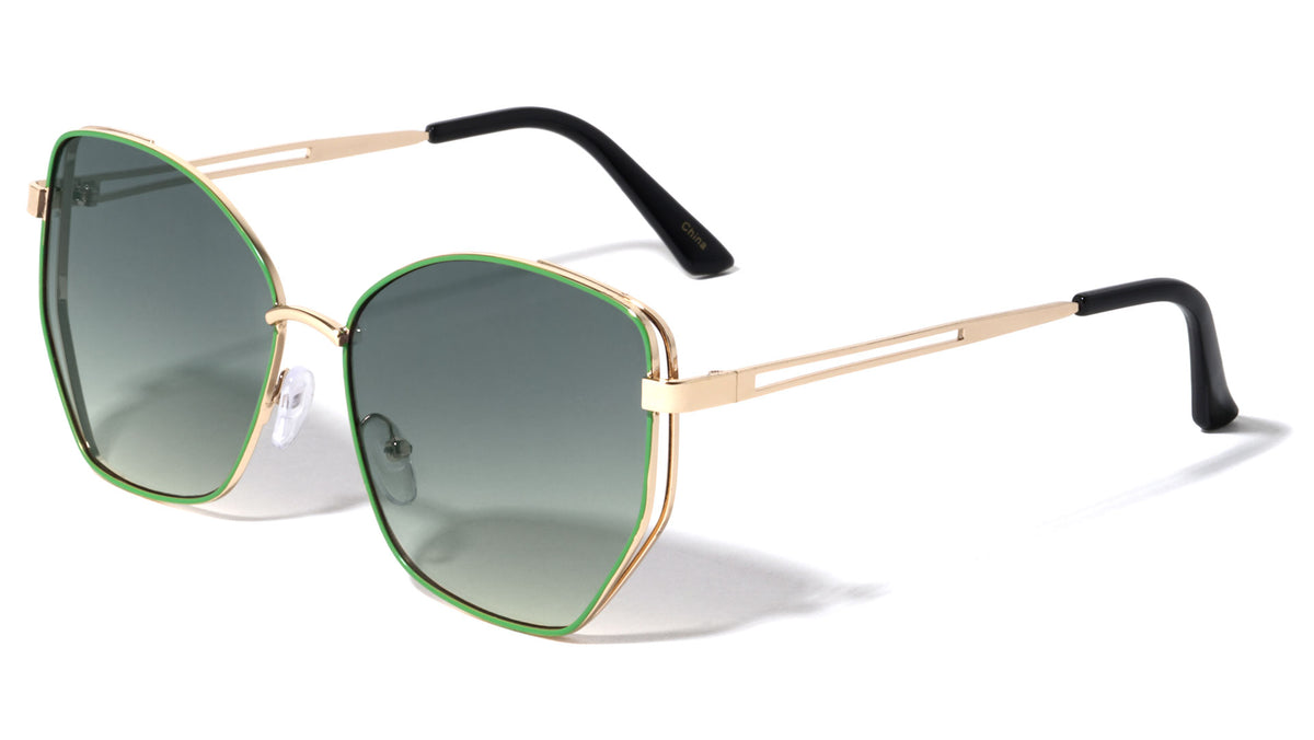Angled Cat Eye Cut Out Frame Wholesale Sunglasses