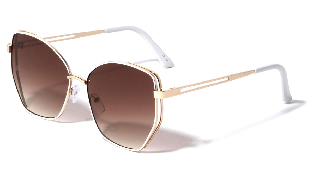 Angled Cat Eye Cut Out Frame Wholesale Sunglasses