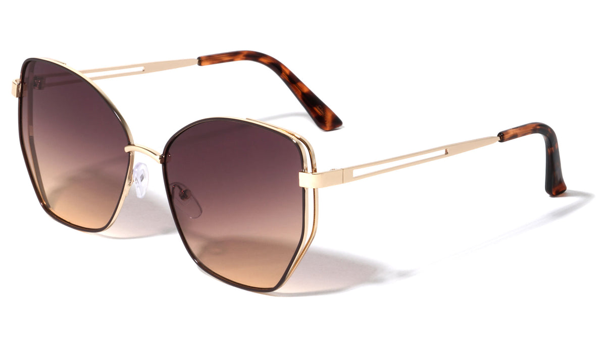 Angled Cat Eye Cut Out Frame Wholesale Sunglasses