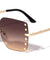 Rimless Riveted Butterfly Wholesale Sunglasses