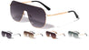 Flat Top One Piece Shield Lens Wholesale Sunglasses