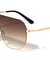 Flat Top One Piece Shield Lens Wholesale Sunglasses