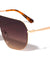 Flat Top One Piece Shield Lens Wholesale Sunglasses