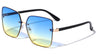 Rimless Flat Square Butterfly Wholesale Sunglasses