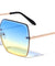 Rimless Diamond Edge Cut Butterfly Wholesale Sunglasses