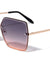 Rimless Diamond Edge Cut Butterfly Wholesale Sunglasses
