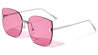 Rimless One Piece Shield Cat Eye Wholesale Sunglasses