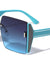 Oversized Semi Rimless Side Glitter Butterfly Wholesale Sunglasses