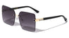 Rhinestone Temple Rimless Square Wholesale Sunglasses