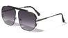 Bridgeless Side Lens Shield Geometric Aviators Wholesale Sunglasses
