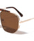 Bridgeless Side Lens Shield Geometric Aviators Wholesale Sunglasses