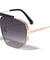Bridgeless Side Lens Shield Geometric Aviators Wholesale Sunglasses