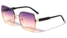 Extended Rimless Lens Fashion Butterfly Wholesale Sunglasses